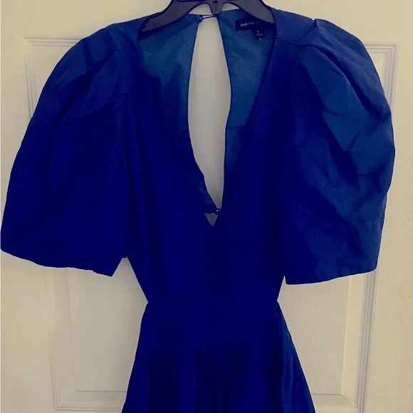 Banana Republic Royal Blue cut out plunging neck line dress women’s size 2